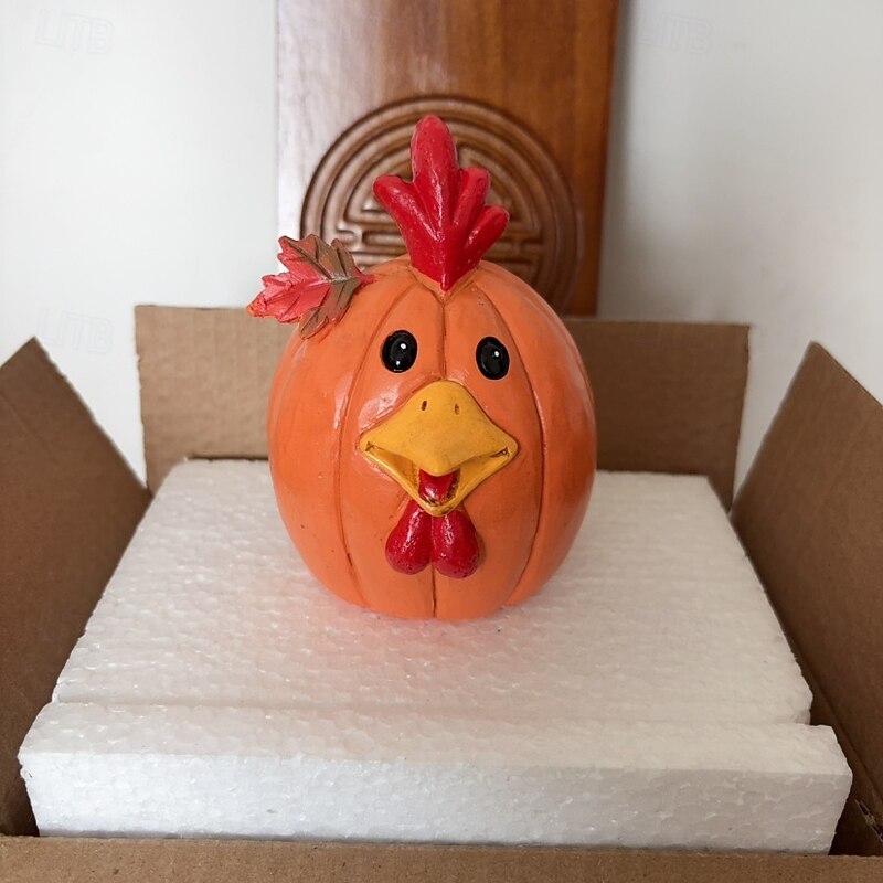 Farm Animal Pumpkin Figurines, Whimsical Pumpkin Animal Figurine, Funny Fall Animals Decor Halloween Figurine Desktop Ornaments for Autumn Thanksgiving Halloween Home Table Centerpiece Decor3