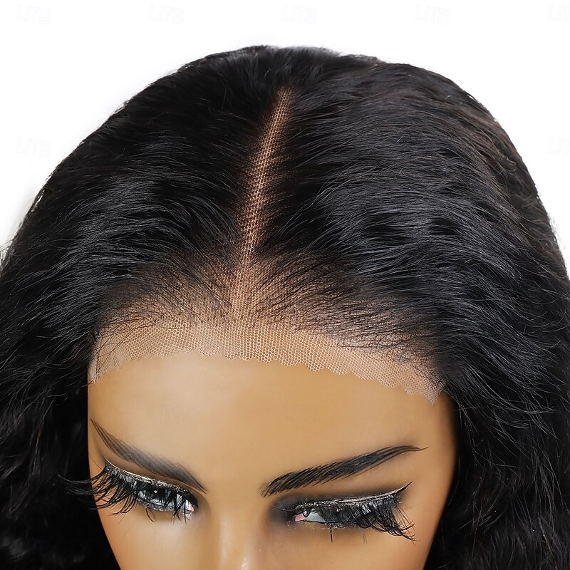 Natural Color Human Hair  Lace Bleached Knot 5*5 Lace Wig Loose Deep Wave 150% Density  22-30 Inches For Black Women4