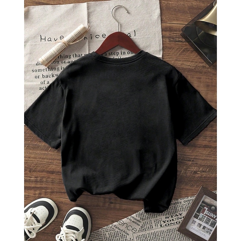 Girls' Funny Italian Brainrot Graphic Tee - Lightweight Stretchy T-Shirt with Lightweight Stretchy Fabric for Ages 4-12 Casual Everyday & Birthday Party Outfit , Comfortable Fit4