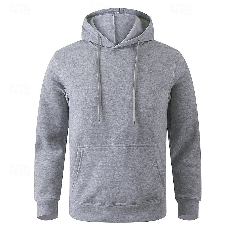 Men's Hoodie Pullover Hoodie Sweatshirt Fleece Hoodie Black White Yellow Pink Army Green Hooded Plain Pocket Kangaroo Pocket Sports & Outdoor Casual Daily Polyester Streetwear Cool Sportswear Spring