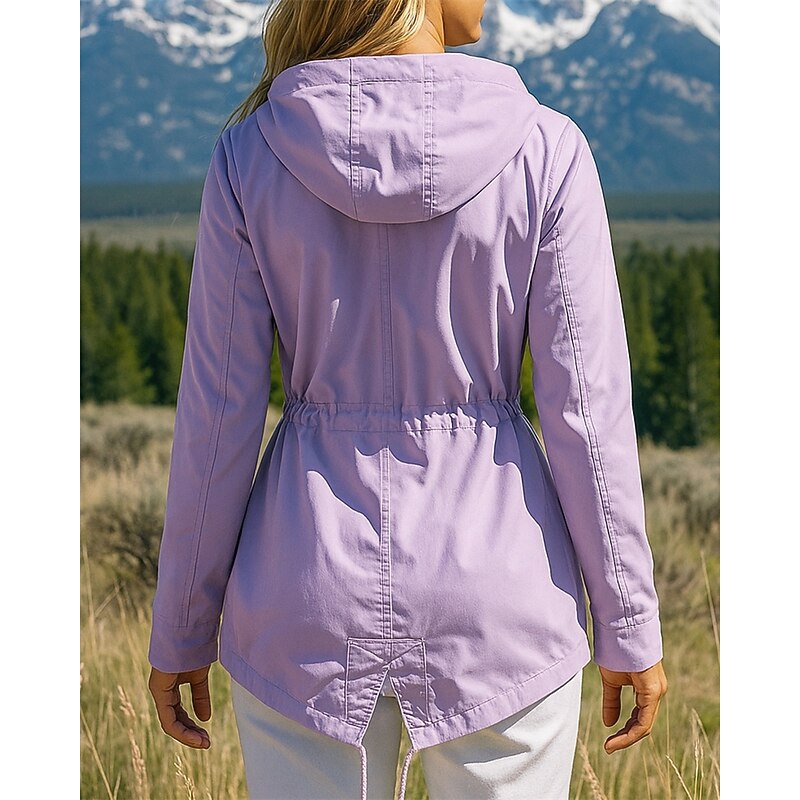 Women's Outdoor Jacket Hiking Jacket Raincoat Outdoor Waterproof Windproof Quick Dry Breathable Hiking Outfits Hiking Clothes Spring Autumn / Fall Jacket Hunting Climbing Camping / Hiking / Caving2