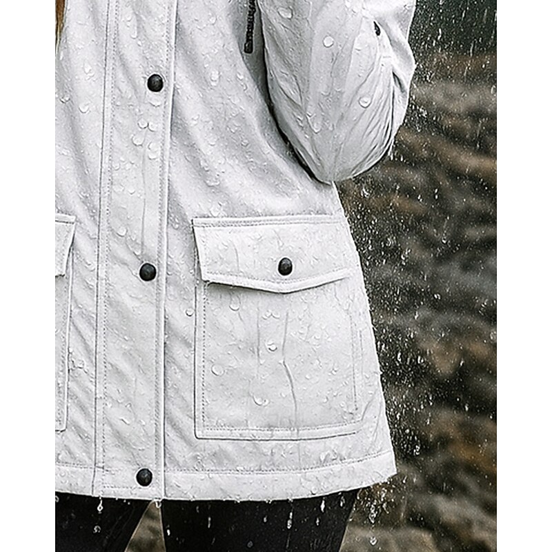 Women's Hoodie Jacket Hiking Jacket Winter Jacket Hiking Fleece Jacket Winter Outdoor Thermal Warm Waterproof Windproof Fleece Jackets Hunting Climbing Camping / Hiking / Caving Black White Army4