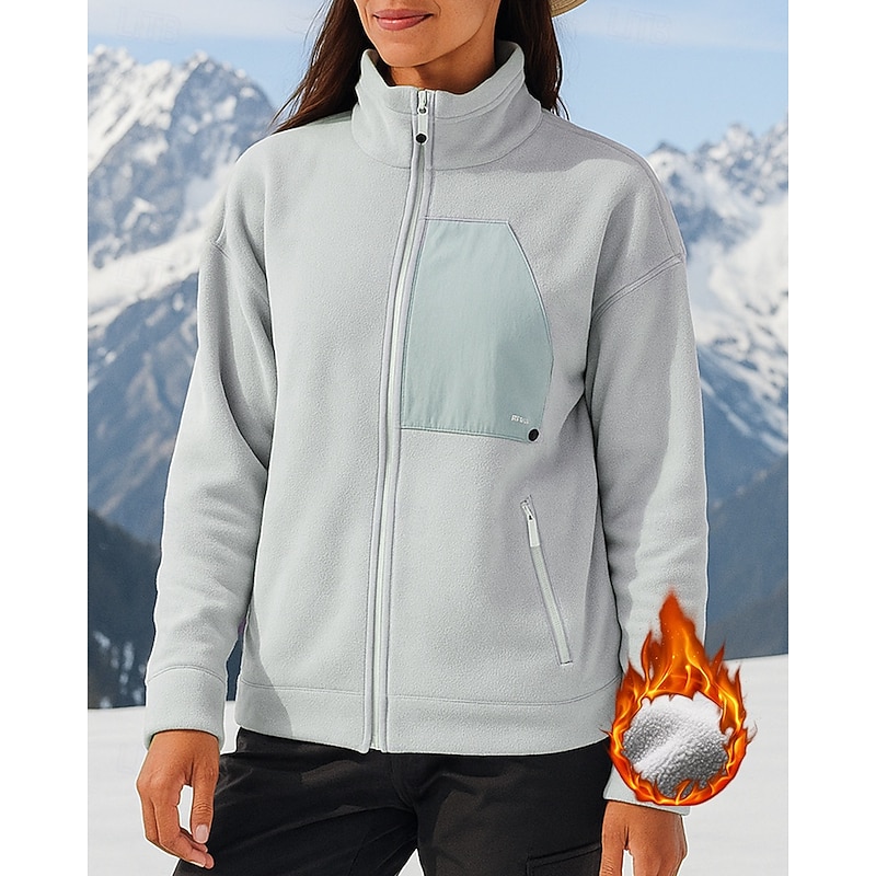 Men's Hiking Jacket Winter Jacket Hiking Fleece Jacket Winter Outdoor Thermal Warm Windproof Fleece Jackets Hunting Camping / Hiking / Caving White Pink Light Blue Grey3