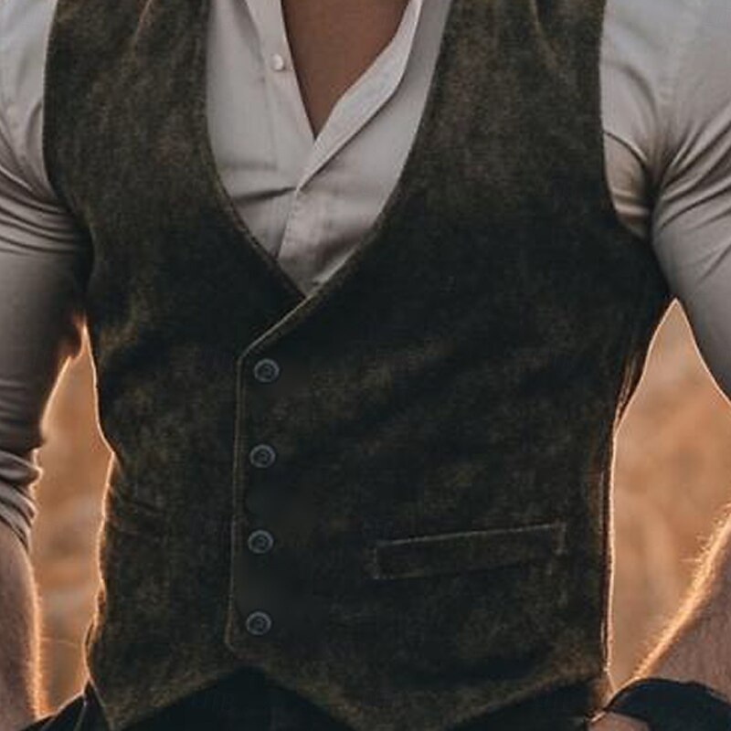 Men's Wedding Business Party Suits Notch Lapel Dark Green Fashion Daily Solid Colored Slim Fit 2 Piece2