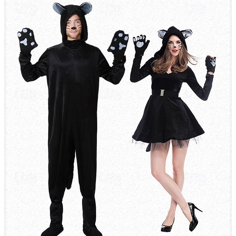Animal Cat Halloween Dress Fancy Costume Couples' Costumes Funny Costume Adults' Women's Halloween Carnival Performance Party Easy Halloween Costumes Dress Up2