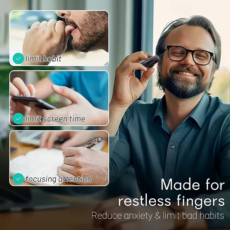 Wooden Handheld Bead Ball, Sandalwood Craft Ornament, Natural Rosewood and Purpleheart Wooden Hand Fidget Toy, Perfect for Live Streaming Sales3