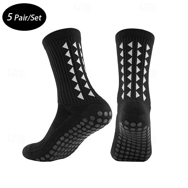 Men's 5 Pairs Multi Packs Socks Running Socks Casual Socks Black White Color Geometic Vacation Sports & Outdoor Daily Basic Warm Spring Fall Fashion Casual
