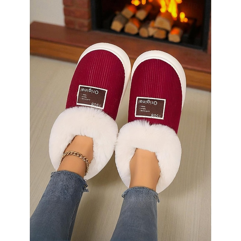 Women's Winter Indoor Slippers with Faux Fur Lining – Warm Anti-Slip Home Shoes for Cozy Indoor Wear4