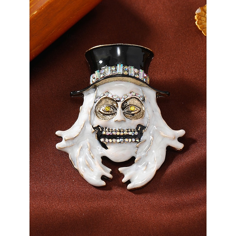 Women's Halloween Pumpkin Brooch - Funny Cute Rhinestone Pin Badge for Costume Party and Festive Accessories4