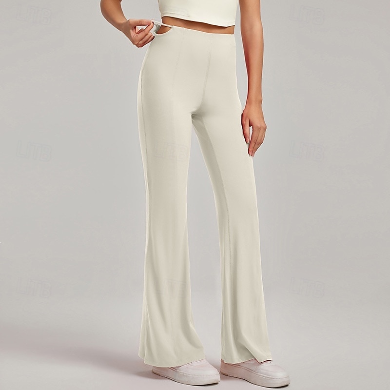 Women's fitness pants Pilates Pants Yoga Pants Lightweight High Waist Gym Pilates Zumba Bottoms Solid Color Black White Dark Blue Fall Sports Activewear4