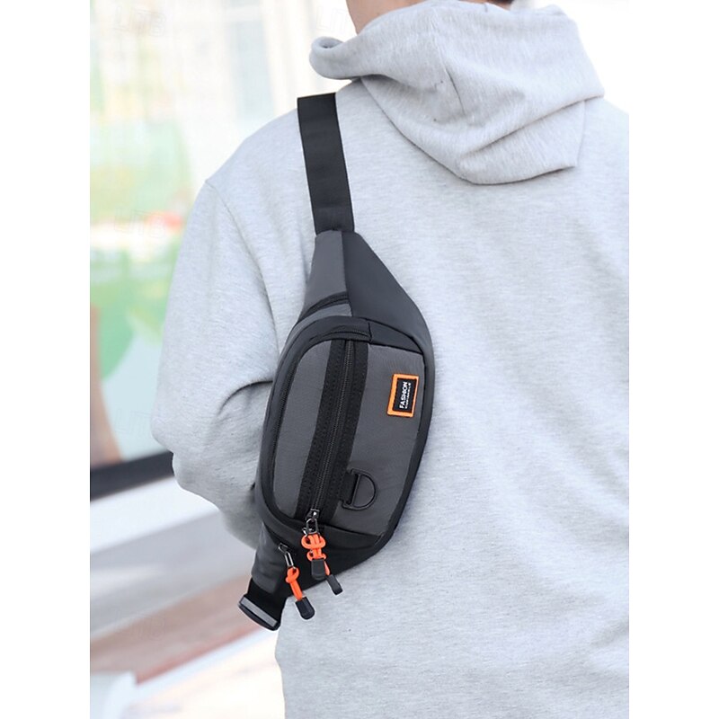 Men's Water-Resistant Crossbody Sling Bag, Multi-Way Wear Fanny Pack Waist Bag with Multiple Pockets, Casual Travel, Sports and Outdoor Shoulder Bag3