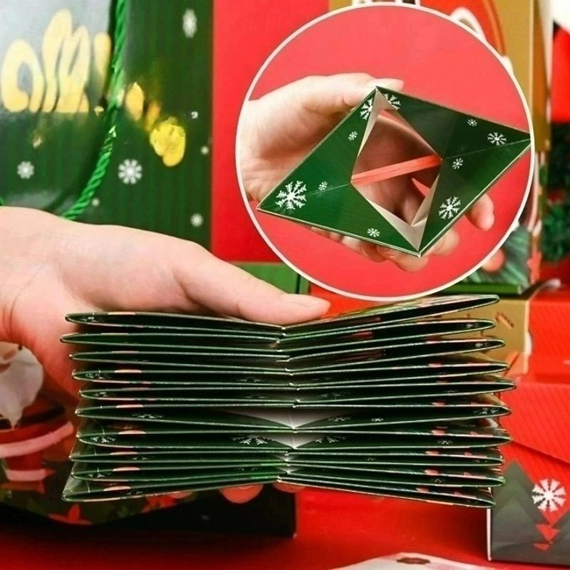 10/12/16/20pcs Christmas Pop-Up Box Foldable Christmas Money Bounce Box DIY Unique Folding Bouncing Cash Pop Up Gift Boxes for Birthday, Christmas, Anniversary, Valentine's Day4