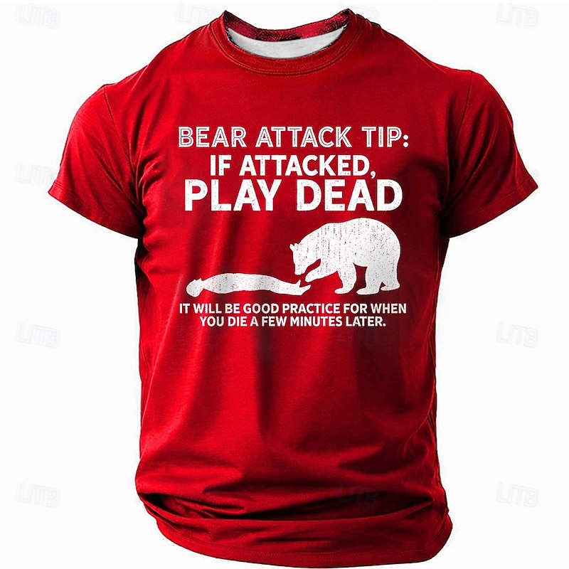 Men's Funny Slang T Shirt Short Sleeve T shirt 3D Print Crew Neck Shirt Fashion Daily Street Daily Black White Red Summer Spring Clothing Apparel S M L XL XXL XXXL4