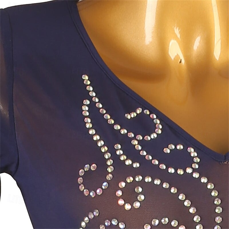 Women's Nylons Latin Dance Dress Rumba Dance Practice Dresses Performance Dresses4