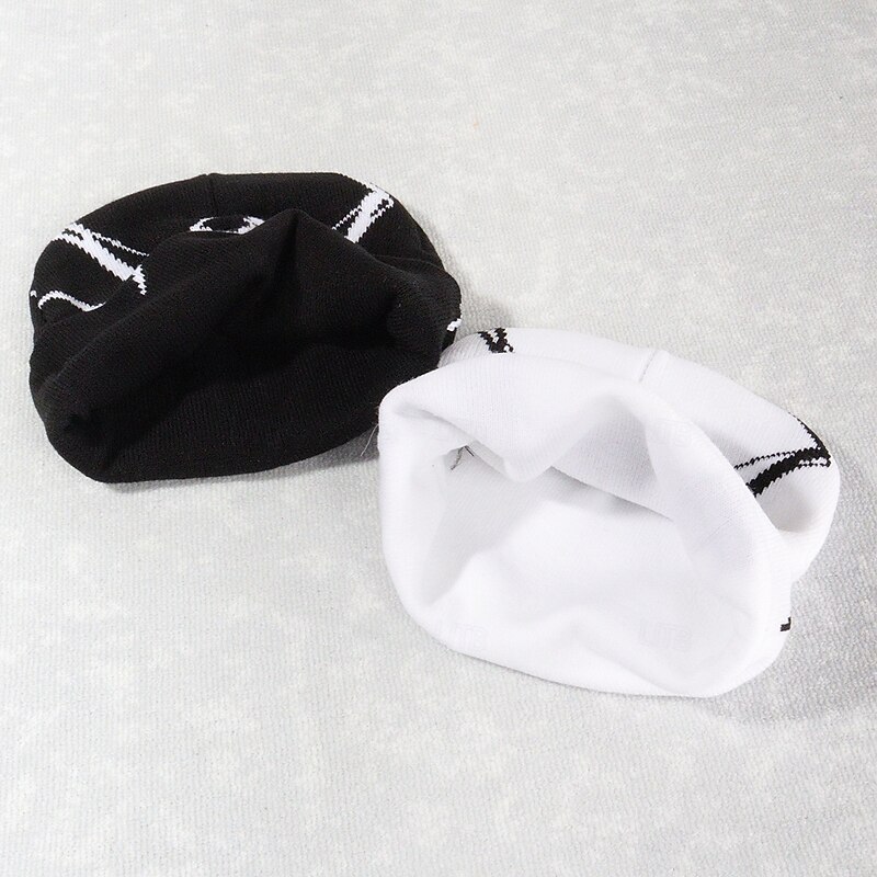 Men's Unisex Beanie Hat Winter Hats Beanies Skull Cap Knit Hat Black White Acrylic Fibers Jacquard Knitted Cozy Halloween Daily Wear Festival Spider Warm3