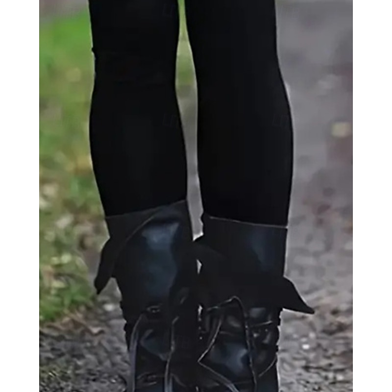 Women's Chinos Leggings Cozy Leggings Vacation Basic Casual Full Length High Waist Butterfly Moon Printing Thermal Warm Comfortable Stretchy Street Causal Casual Black Fall Winter Slim Fit3