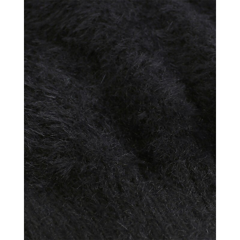 Women's Sweater Fashion Casual Soft Pure Color Ribbed Crew Neck Knitted Cold Shoulder Long Sleeve Regular Tops Knit Outdoor Daily Weekend Black Fall Winter3