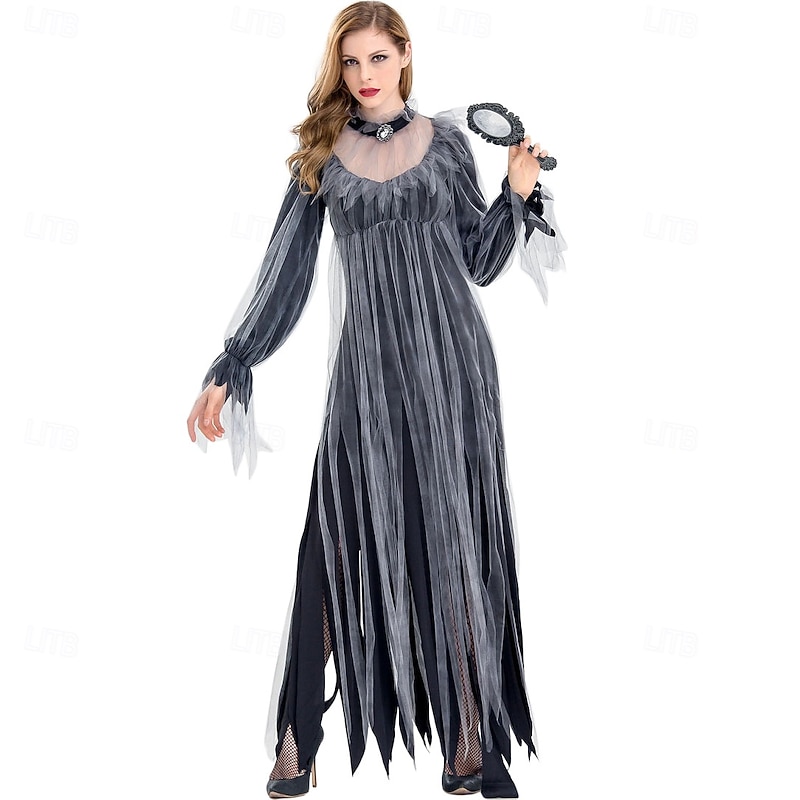 Ghostly Bride Halloween Cosplay Costume Party Costume Masquerade Outfits Adults' Women's Masquerade Mardi Gras Performance Party Halloween Easy Halloween Costumes Dress Up2