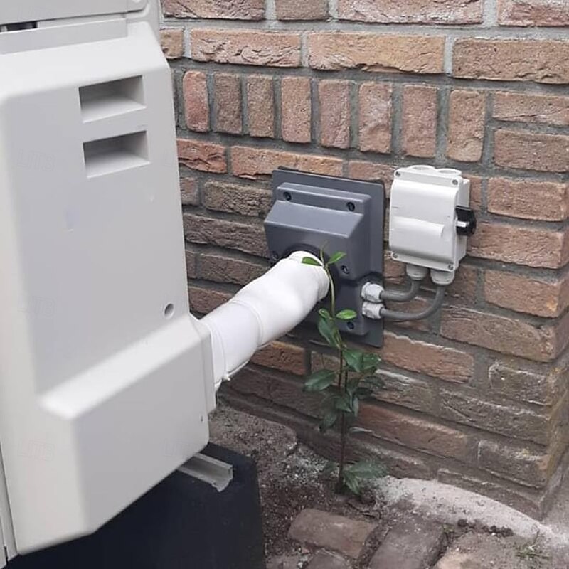 4.5cm/6cm HVAC Wall Penetration & Line-Set Cover Kit, Easy Install Split Cover Wall Sleeve for AC Line Set, HVAC Wall Penetration Cover for Indoor & Outdoor Air Conditioner Systems3