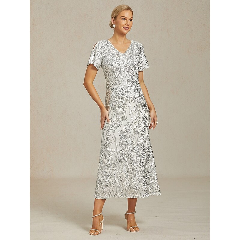 Women's Maxi Dress Sheath Dress Trumpet Mermaid Dress Elegant Party Cocktail Cold Shoulder Evening Party Cocktail Party Floral Short Sleeve V Neck White Summer Spring Fall Winter