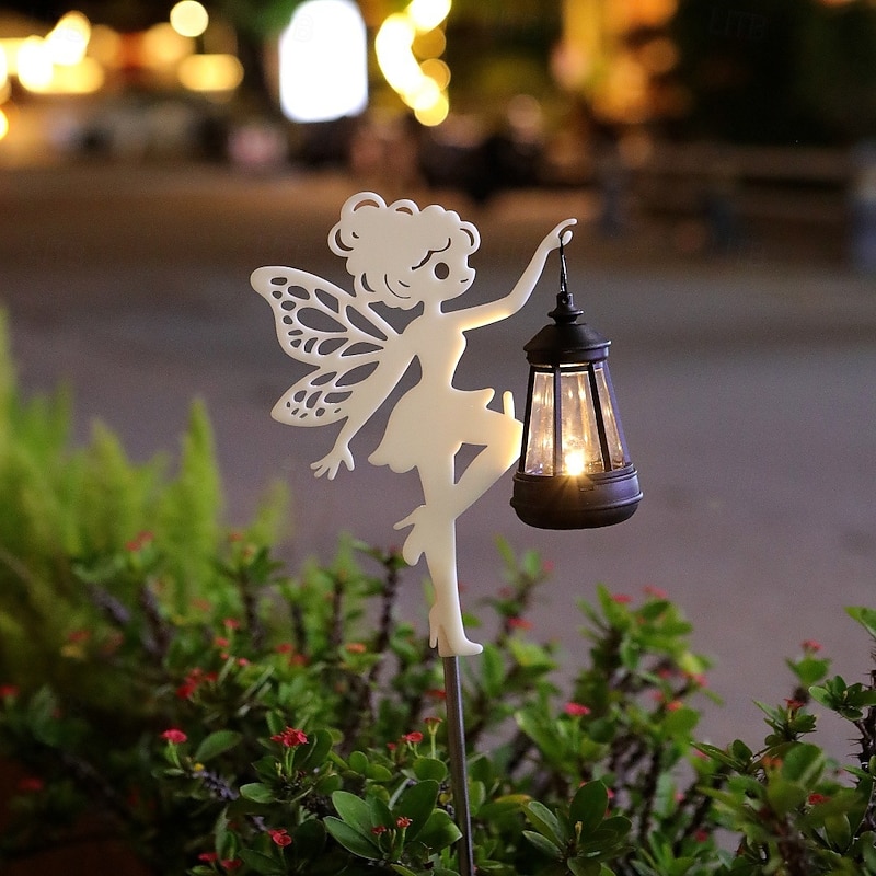 2 Pcs Outdoor Solar IP44 Waterproof Flower Fairy Field Plug in Light Warm Radiant Light Courtyard Garden Lawn Path Decorative Light Landscape Light2