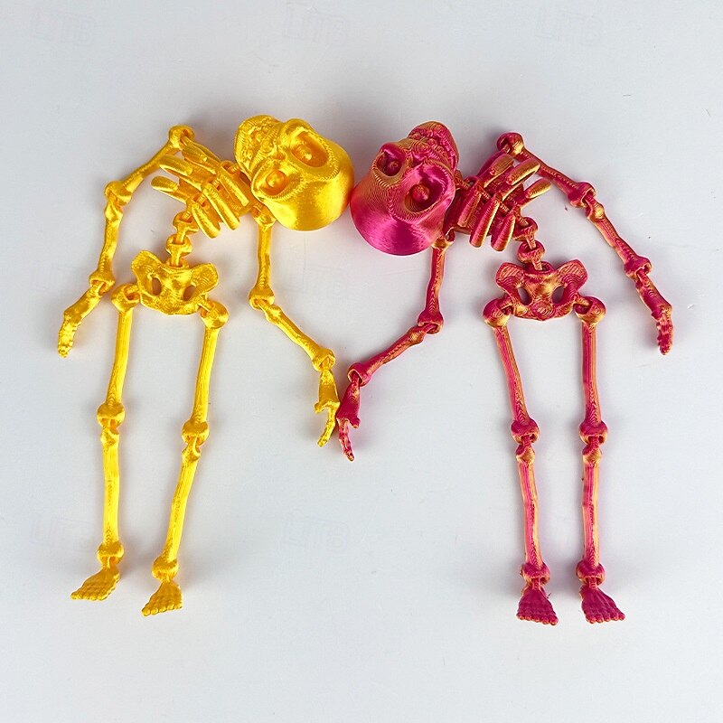 3D Printed Skeleton Human Joints Movable Children's Halloween Toys Creative Refrigerator Stickers3