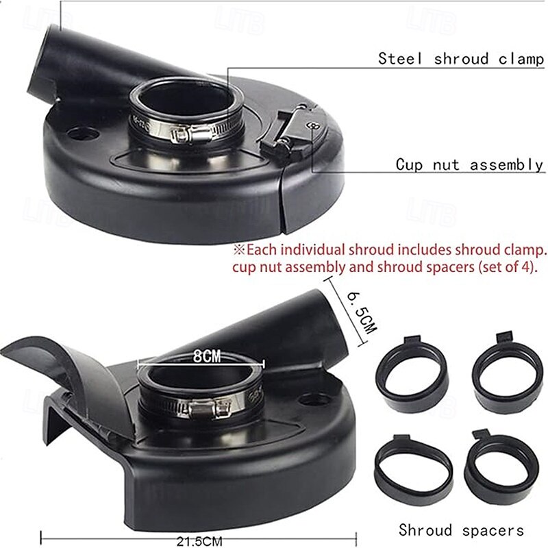 Dust Cover Angle Grinder 7Dust-free Vacuum Universal Surface Cover With 4 Locating Rings Suitable for Concrete Stone Granite.3
