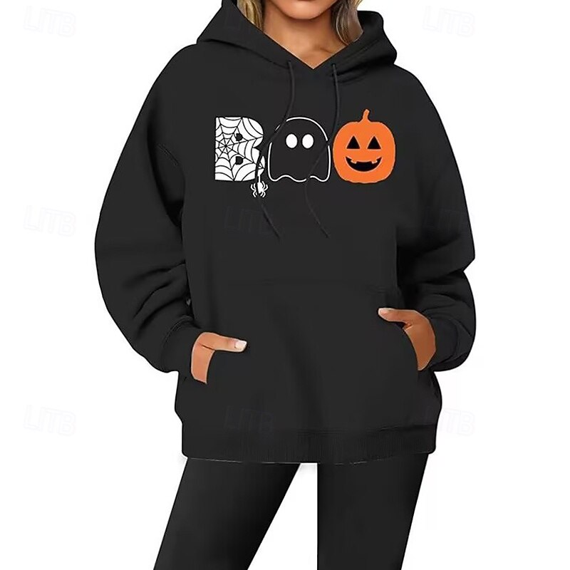 Women's Lounge Hoodie Pullover Sweatshirt with Pockets Long Sleeve Top Athleisure Graphic Fashion Gym Running Fitness Sportswear Activewear Black Blue Dark Gray2