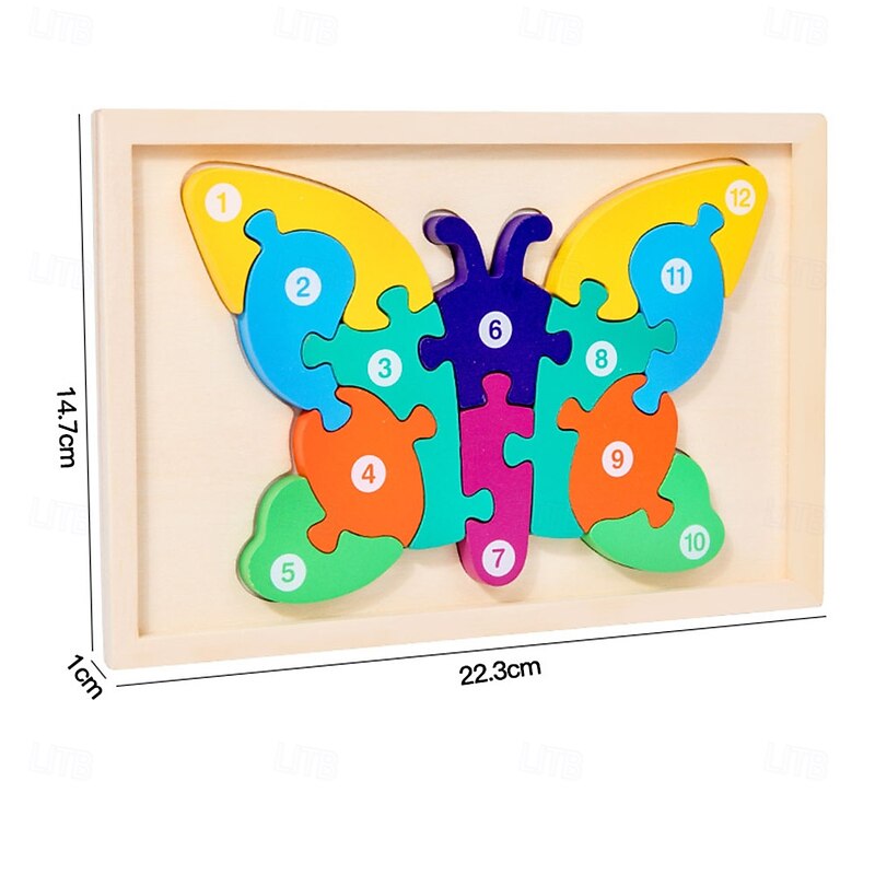 Wooden Toddler Puzzles Gifts Toys for 1 2 3 Years Old Boys Girls, Montessori Toys Educational Blocks Kids Gift Baby Learning Toy Age 1-3, 2-44