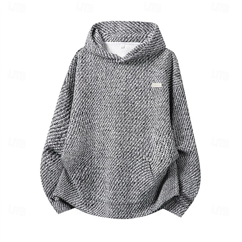Men's Hoodie Black Gray Hooded Plain Drawstring Sports & Outdoor Daily Holiday Polyester Streetwear Basic Casual Spring Fall Clothing Apparel Hoodies Sweatshirts2