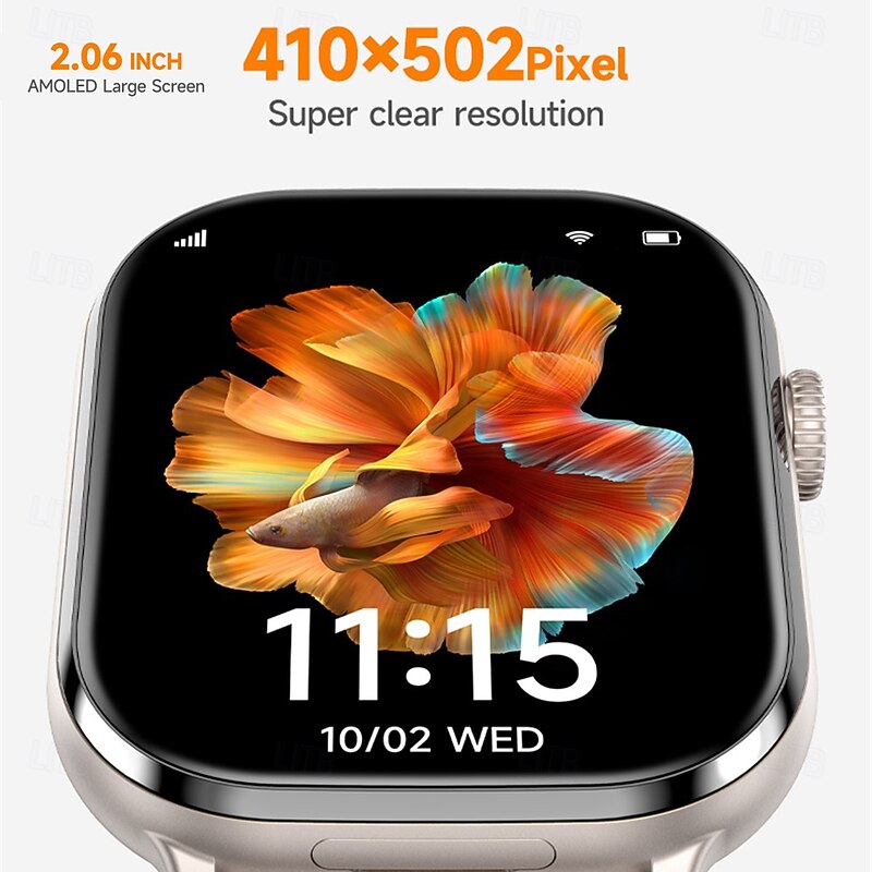 LM29 Smart Watch 2.06 inch Smartwatch Fitness Running Watch Bluetooth 4G Pedometer Call Reminder Activity Tracker Compatible with Android iOS Men GPS Long Standby Hands-Free Calls IP68 22mm Watch Case3