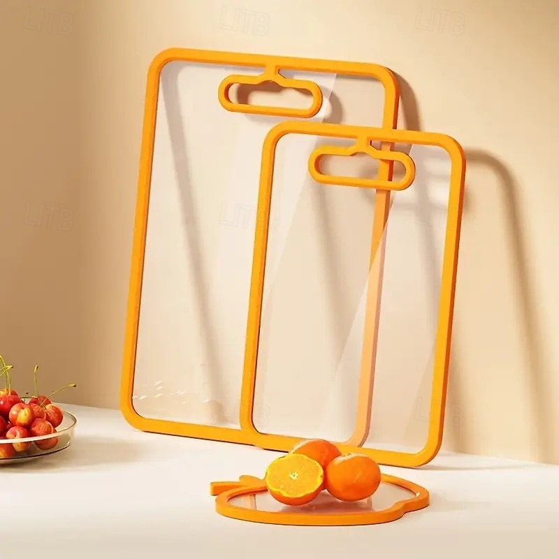 Double-Sided Tempered Glass Cutting Board Portable Kitchen Tool for Chopping, Slicing, and Slicing Fruits & Vegetables, Ideal for Camping and Outdoor Use2