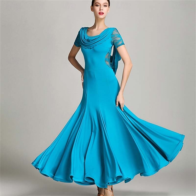 Women's Modern Dance Costume Ballroom Dance costume Big Swing Dress3
