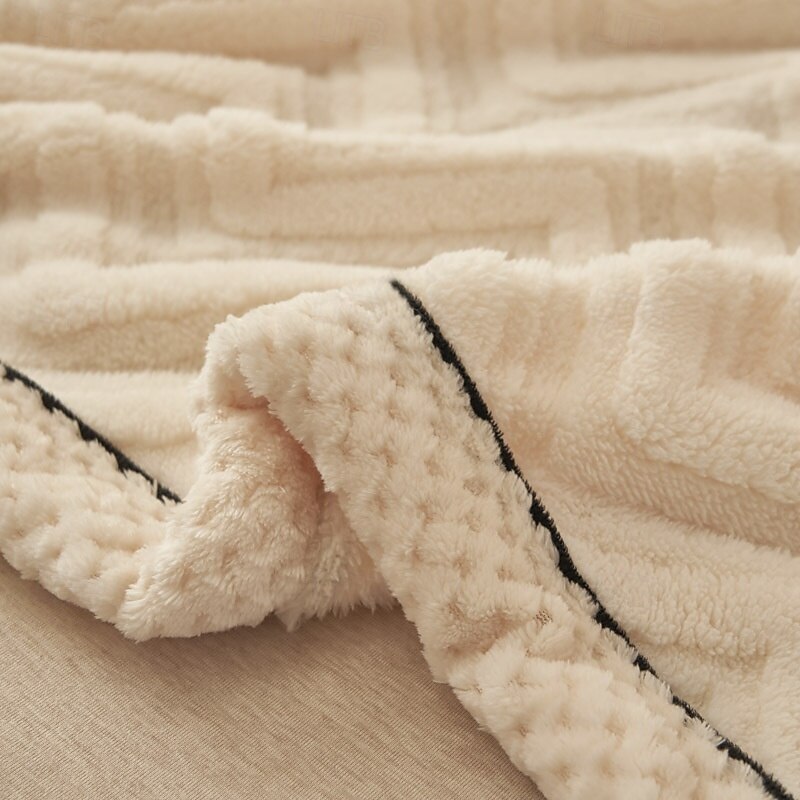 Thick Milk Velvet Blanket, Soft Coral Fleece Throw for Bed, Office Nap, or Cozy Winter Cover4