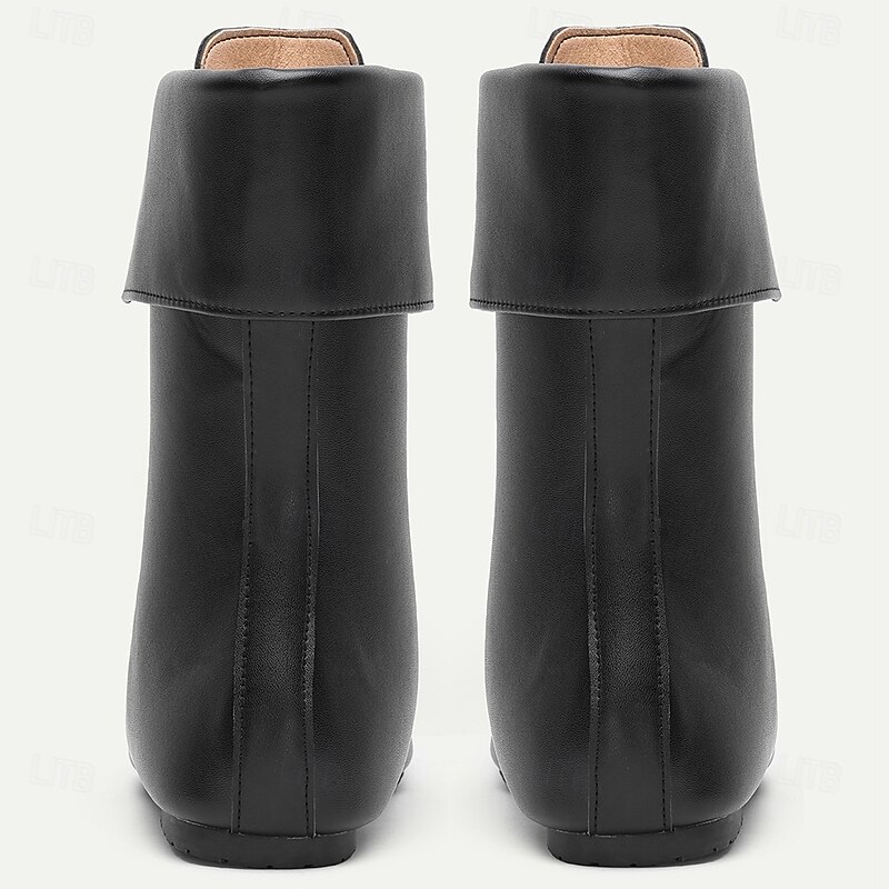 Men's Medieval Renaissance Lace-Up Boots, Classic Retro Costume Style Footwear for Cosplay, Theater Performances, Festivals and Historical Reenactments4