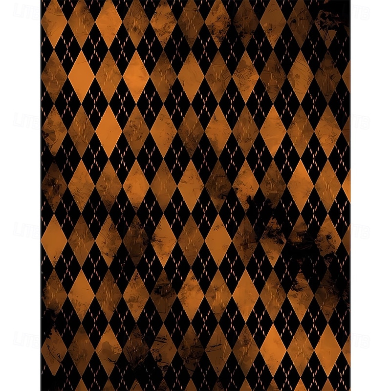 Men's Geometric Argyle Overcoat Coat Casual Business Daily 3D Print Buttons Front Pocket Spring Fall Winter Notch Long Sleeve Yellow Orange Brown4