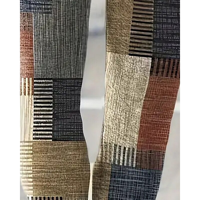 Women's Chinos Leggings Cozy Leggings Vacation Basic Casual Full Length High Waist Plaid Printing Thermal Warm Comfortable Stretchy Vacation Casual Daily Khaki Fall Winter Slim Fit2