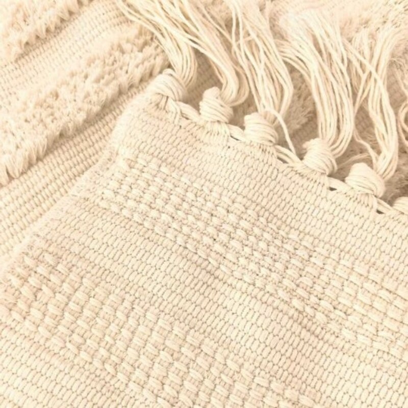 Minimalist Solid Color Woven Rug Thick Tufted Tassel Floor Mat Soft Washable Durable Carpet For Living Room Bedroom Home Decoration Cozy Area Rug4