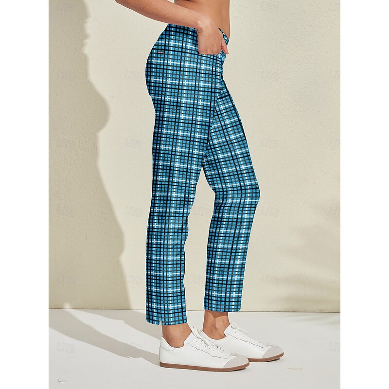 Women's Golf Pants Blue Pants / Trousers Ladies Golf Attire Clothes Outfits Wear Apparel