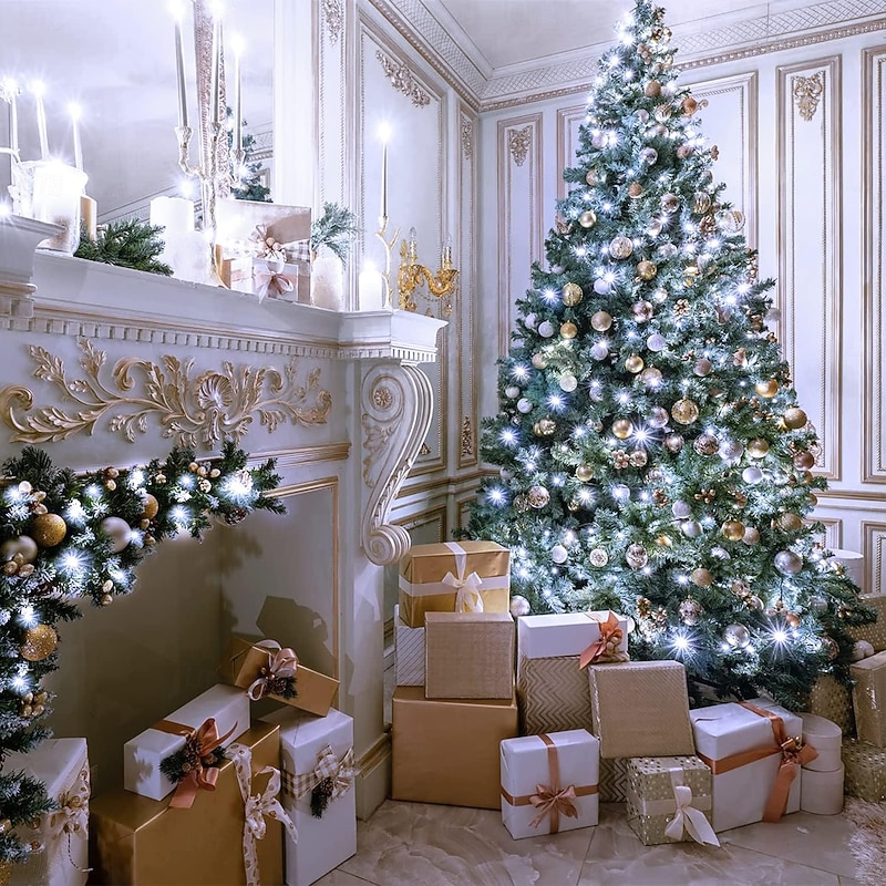 Elegant Wedding Reception Party 10M 100 LED Clear Wire Twinkle Fairy String Lights, Indoor/Outdoor Plug-in Christmas Lights 220V for Christmas, Wedding, Party, Tree Decorations4