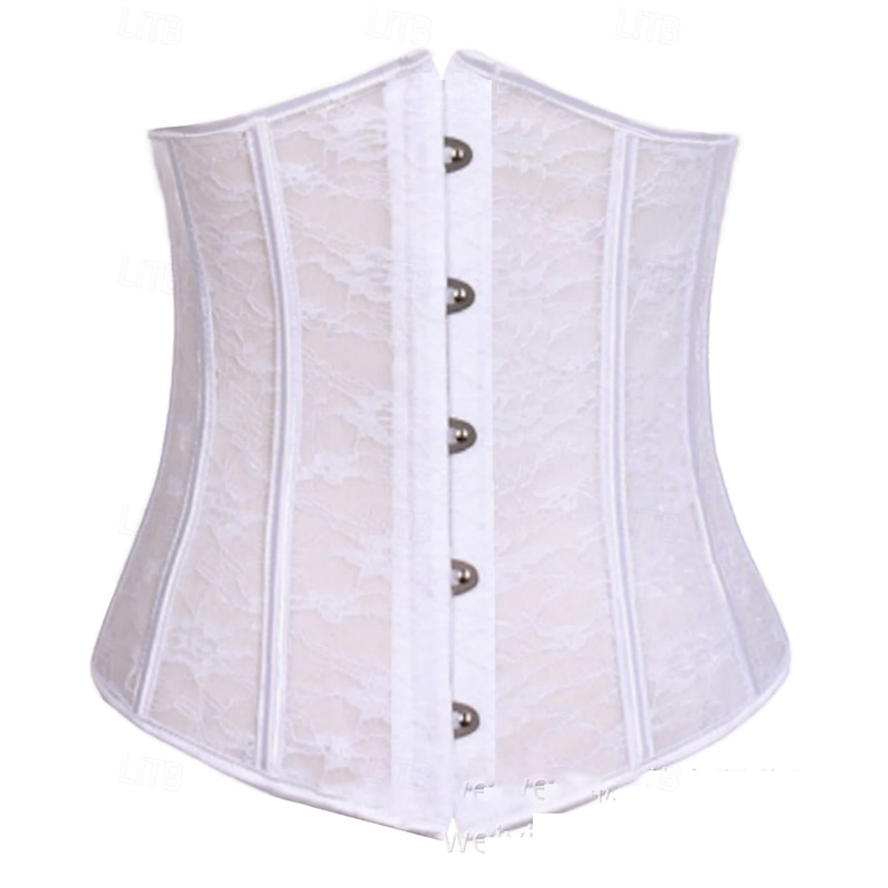 Women's Corset Shapewear Waist Cincher Shapewear Sexy Corset Sexy Sweet Pure Color Lace Vacation Party Street Sleeveless Corset Black White Spring Fall Slim Fit Tailored Fit3