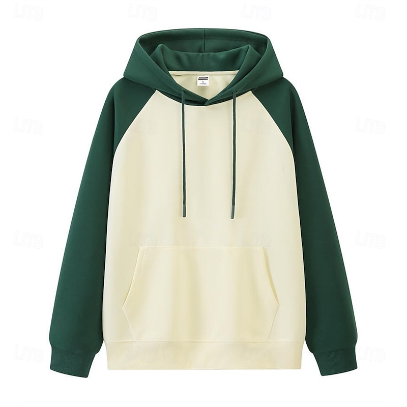 Men's Hoodie Black Wine Navy Blue Green Light Blue Hooded Color Block Drawstring Patchwork Pocket Sports & Outdoor Daily Holiday Polyester Streetwear Basic Casual Spring Fall Clothing Apparel Hoodies2