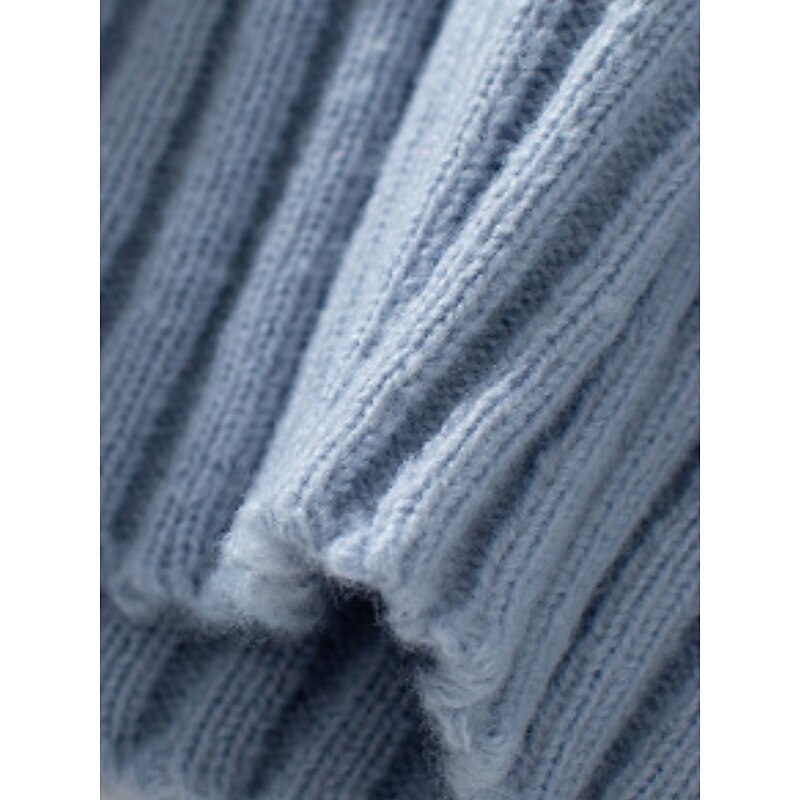 Women's Sweater Casual Soft Color Block Ribbed Crew Neck Knitted Long Sleeve Regular Tops Knit Outdoor Daily Weekend Pink Blue Fall Winter4