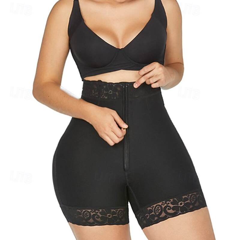 Women Plain Butt Lifting Breathable Tummy Control Shapewear For Gym Exercise & Fitness3