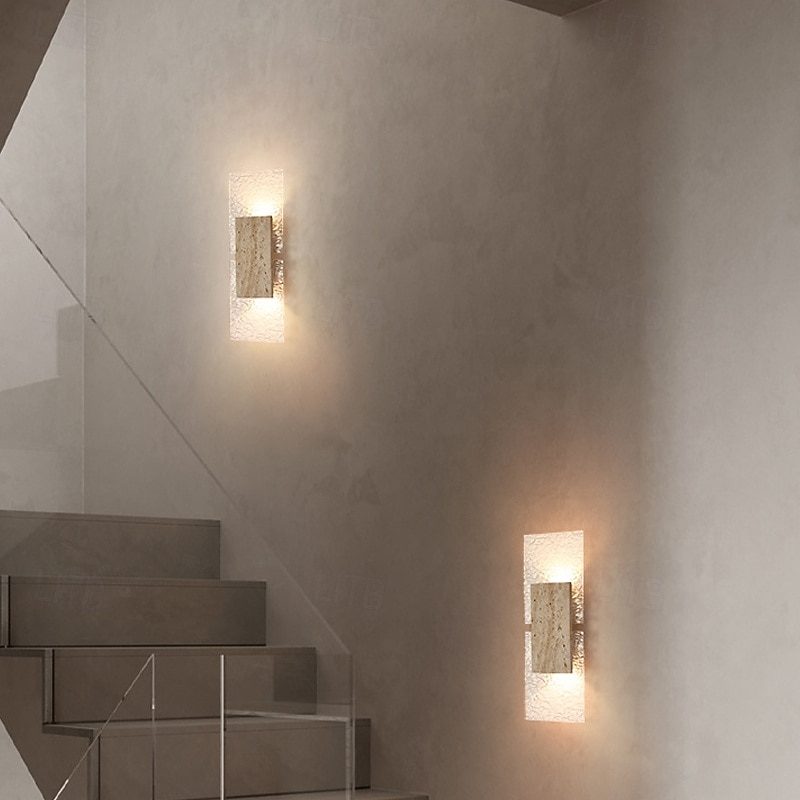 Wall Lamp, Stone Crysta Wabi-sabi Style,Travertine, Bedroom, Living Room, Back Wall, Corridor, Hotel3
