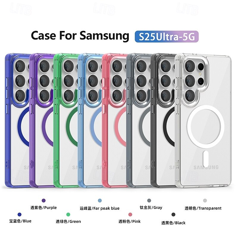 Phone Case For Samsung Galaxy S25 S24 Ultra Plus S23 S22 Ultra A56 A36 A16 A55 5G A35 5G A15 Back Cover Support Wireless Charging Shockproof Color Gradient TPU PC2
