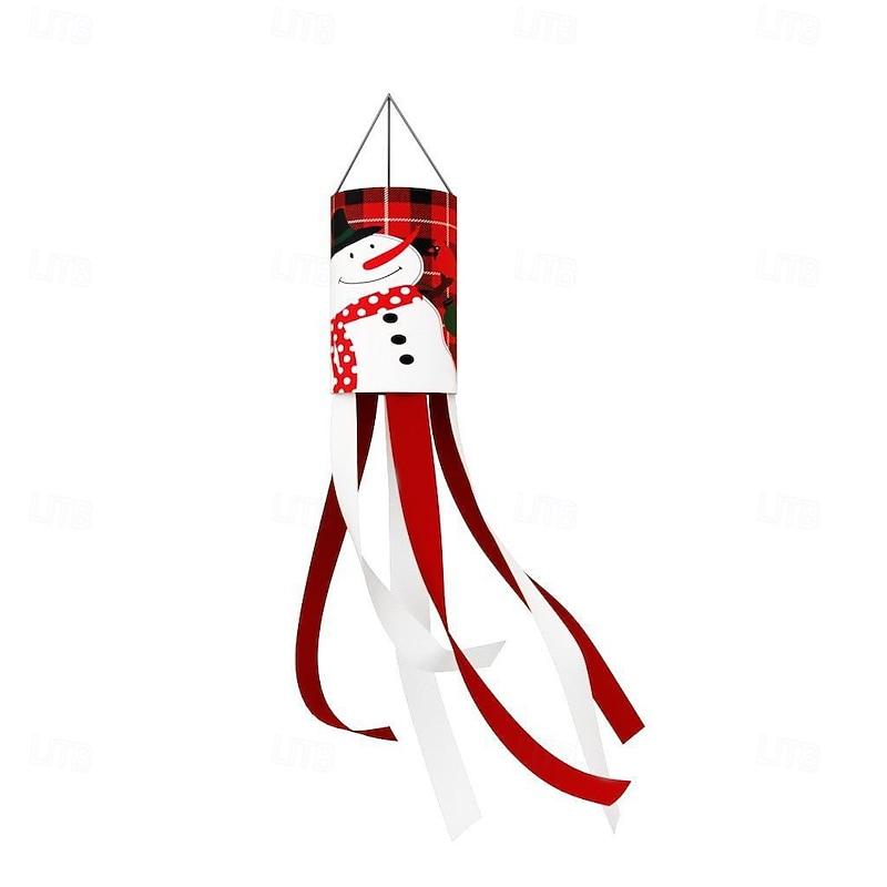 New Christmas Windsock Flag Outdoor Hanging Banner, Yard Garden Holiday Decoration, Wind Chime and Hanging Flag Ornament4