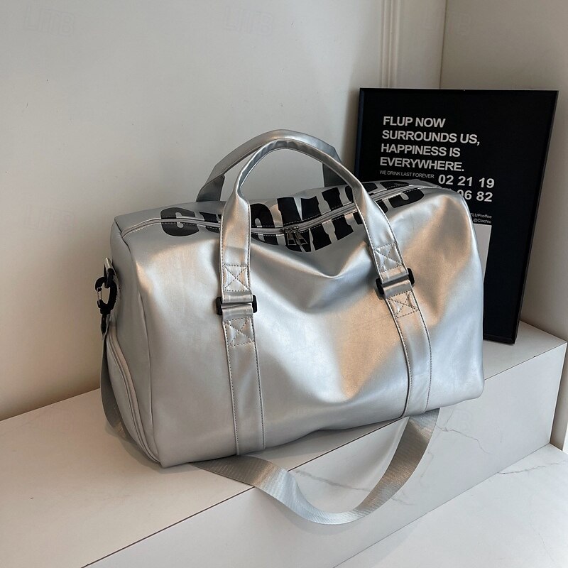 Duffel Bag / Gym Bag Workout / Travel / Sports Lightweight PU(Polyurethane) Shoe & Wet Compartment4