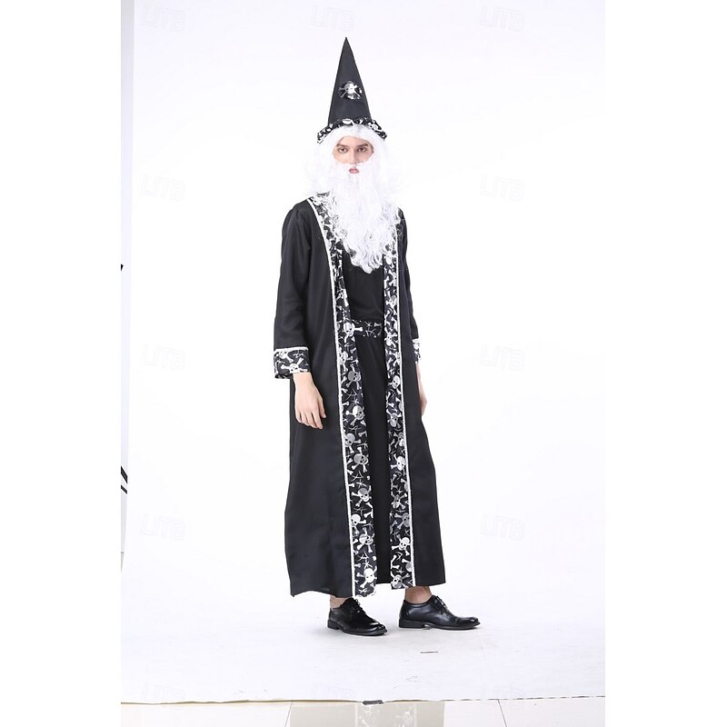 Wizard Halloween Outfits Fancy Costume Cosplay Adults' Men's Halloween Carnival Performance Party Easy Halloween Costumes Dress Up4