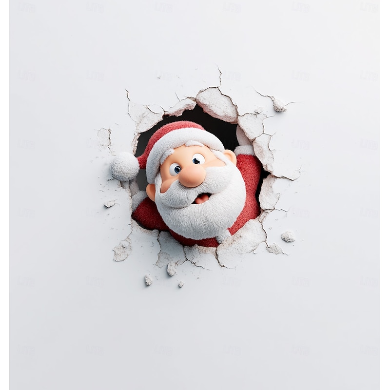 Christmas Men's Santa Claus Funny T Shirt Long Sleeve T shirt 3D Print Crew Neck Shirt Fashion Basic 3D Street Casual Daily Black White Summer Spring Clothing Apparel S M L XL XXL XXXL3